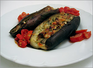 Melanzane in barchetta